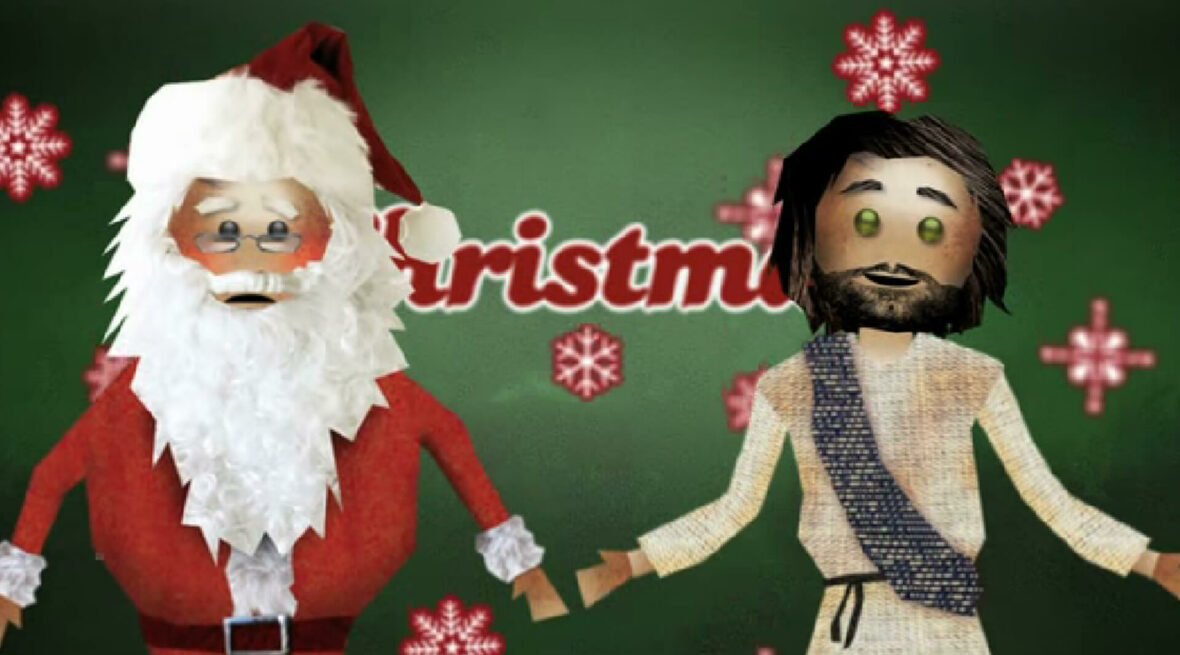 Jesus and Santa evangelism video